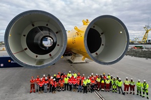 Buss Terminal Eemshaven completes handling work for Thor and Nordseecluster A offshore wind farms